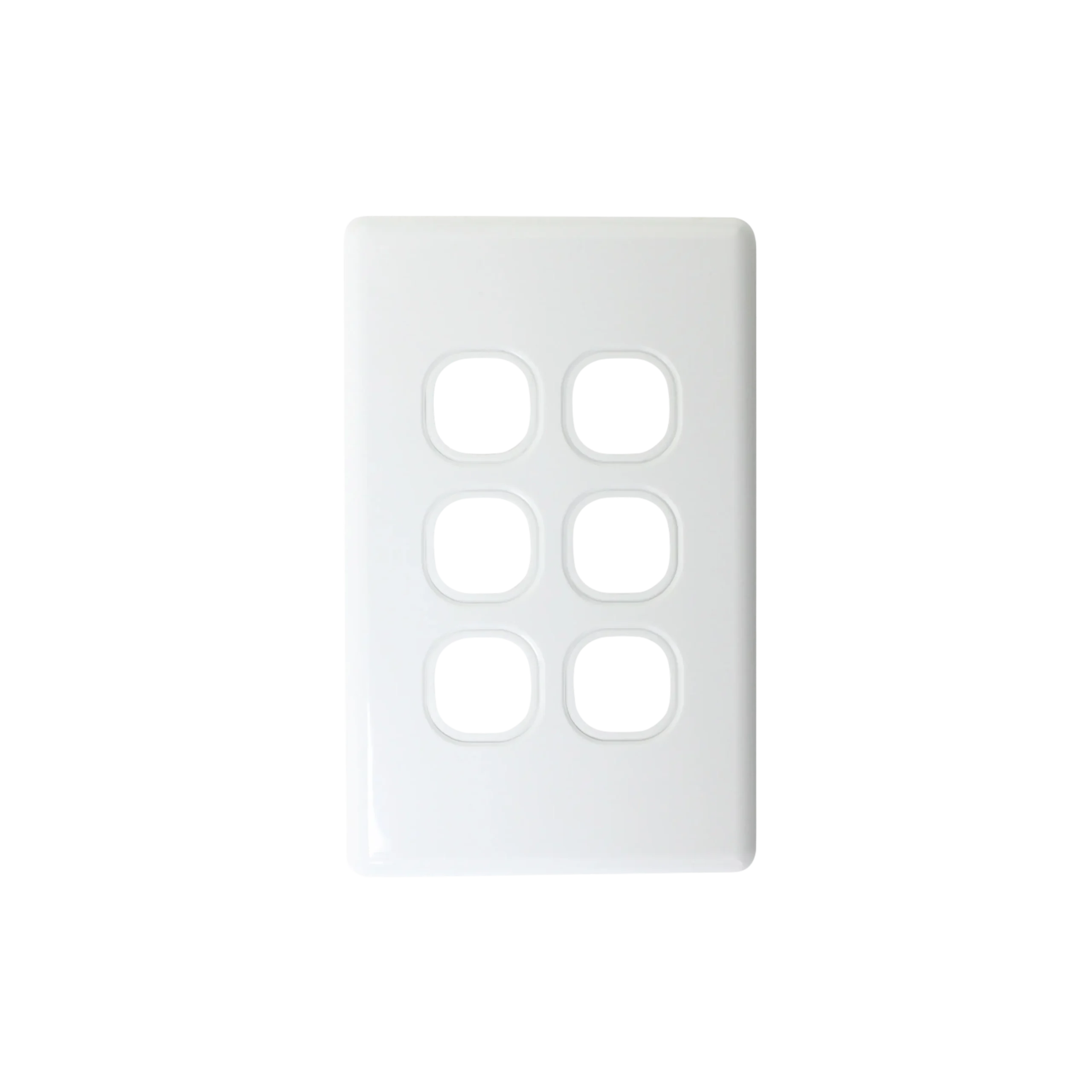 6-Gang Switch Plate – White
